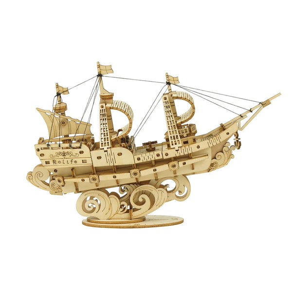 Robotime 3D Wooden Puzzle - Sailing Ship - DeWaldens Garden Centre