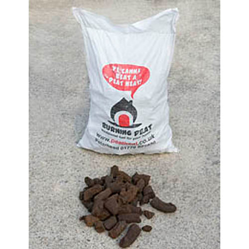 Peat Heat Burning Peat 30kg bag - DeWaldens Garden Centre