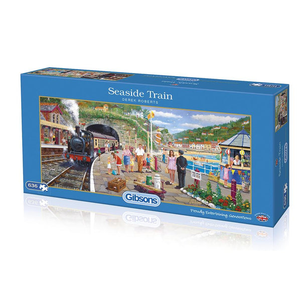 Gibsons 636 Piece Jigsaw Puzzle - Seaside Train - DeWaldens Garden Centre