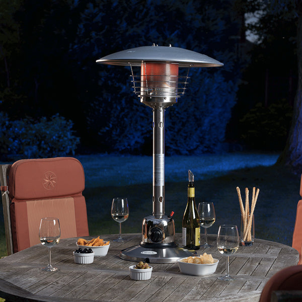 Sirocco Stainless Steel Table Top Heater - DeWaldens Garden Centre