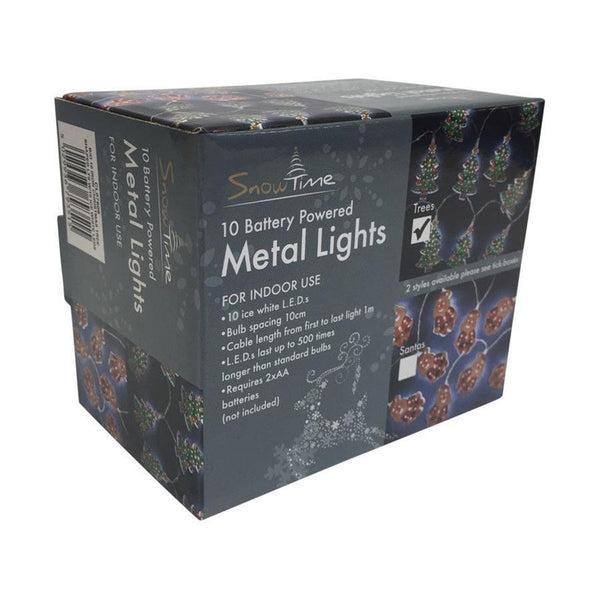 Snowtime 10 Iron Christmas Tree Shaped Lights - DeWaldens Garden Centre