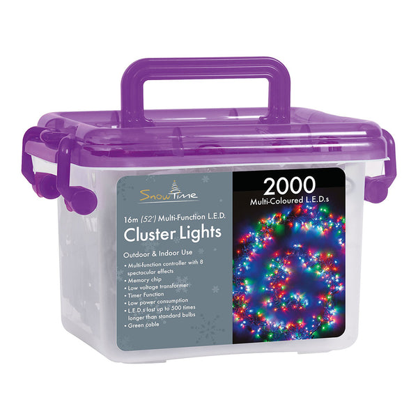 Snowtime LED Cluster Lights with Timer - DeWaldens Garden Centre