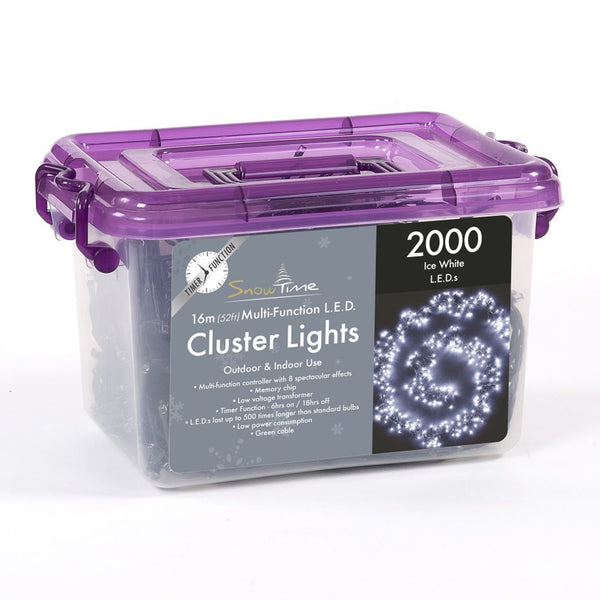 Snowtime LED Cluster Lights with Timer - DeWaldens Garden Centre