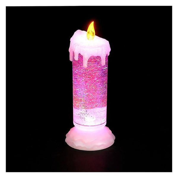 Snowtime Colour Changing LED Candle with Water | DeWaldens Garden Centre