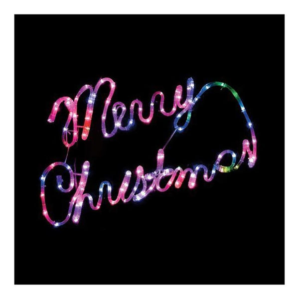 Snowtime Colour Changing LED Merry Christmas Sign | DeWaldens Garden Centre