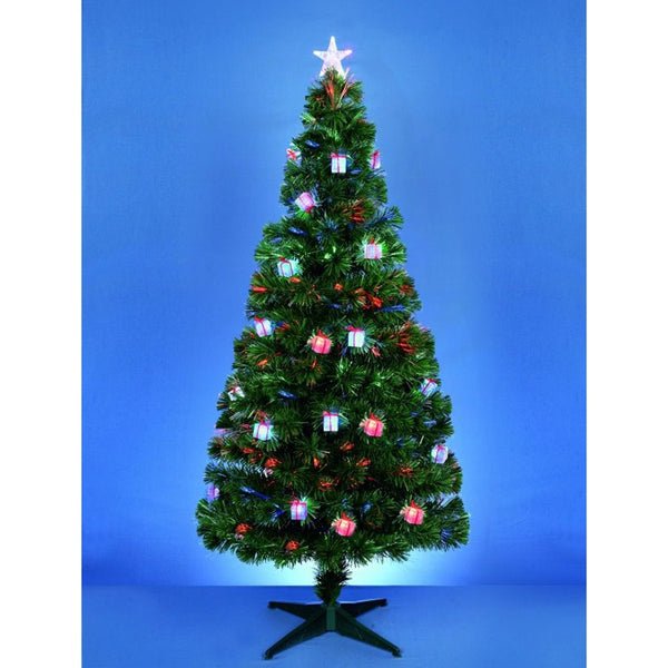 Premier Fibre Optic Tree with LED Parcels - DeWaldens Garden Centre