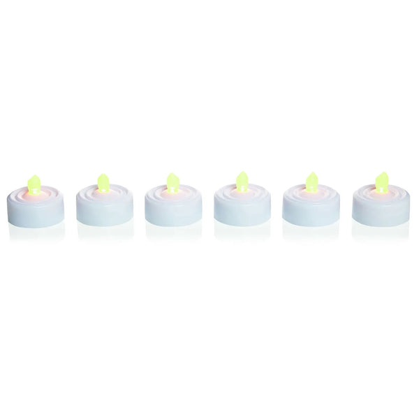 Premier Set of 6 Flickering LED Tea Lights - DeWaldens Garden Centre