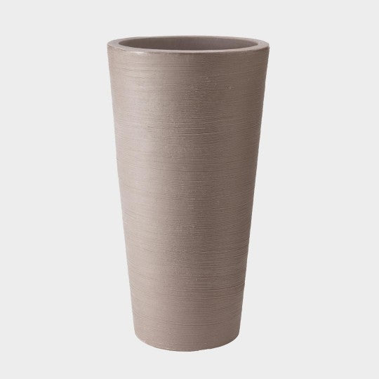 Stewarts Varese Tall Planter | Dark Brown | 40 x 75 cm | DeWaldens Garden Centre