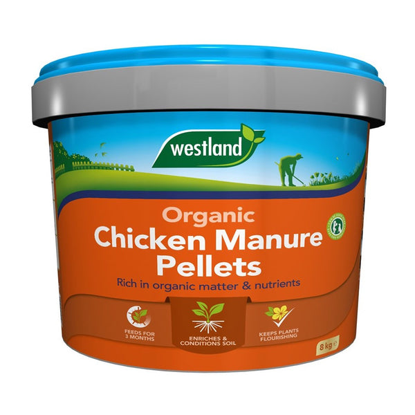 Westland Organic Chicken Manure Pellets 8kg Tub - DeWaldens Garden Centre