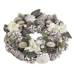 Straits White Floral Tealight Holder - DeWaldens Garden Centre