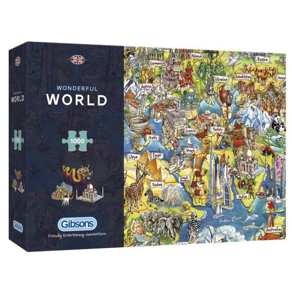Gibsons 1000 Piece Jigsaw Puzzle - Wonderful World - DeWaldens Garden Centre