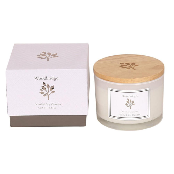 Woodbridge Large Soy Candle | Cashmere & Lilac | DeWaldens Garden Centre
