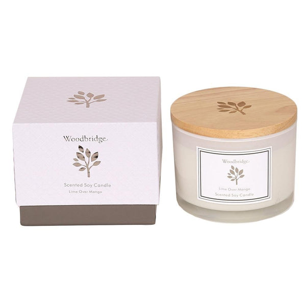 Woodbridge Large Soy Candle | Lime Over Mango | DeWaldens Garden Centre