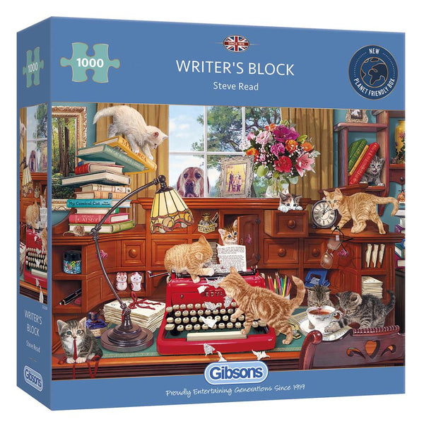 Gibsons 1000 Piece Jigsaw Puzzle - Writer's Block - DeWaldens Garden Centre